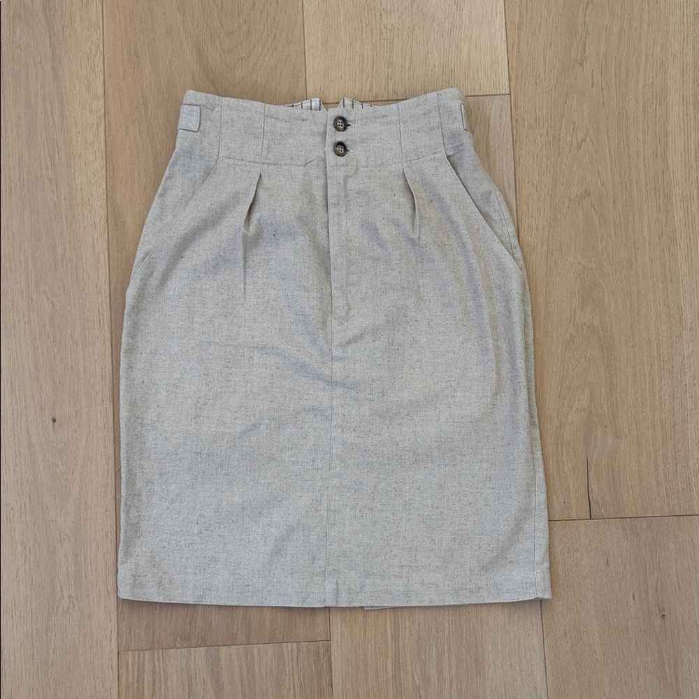 Vintage Wilkes Sport Linen Blend Skirt